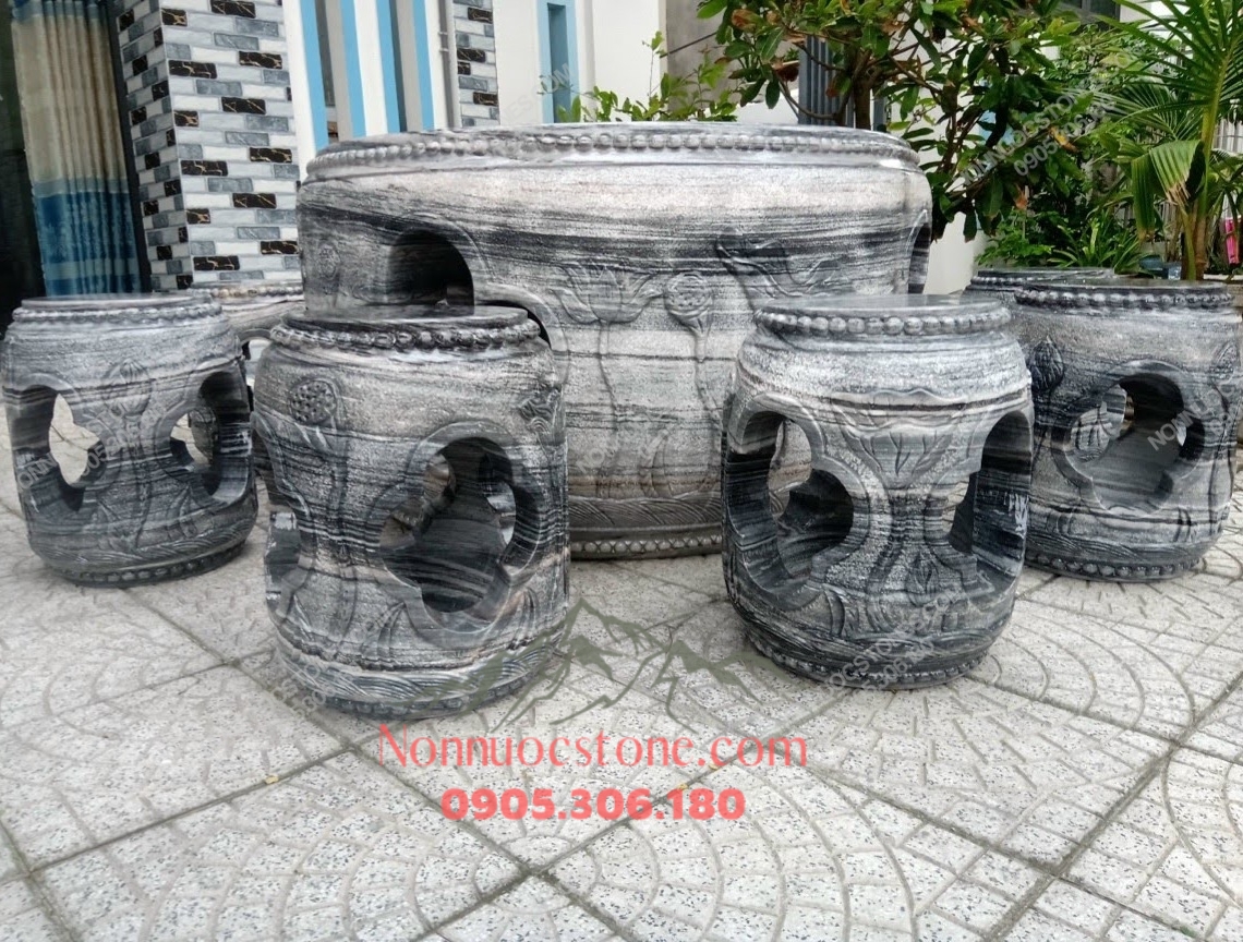 Bàn Ghế Đá 70 1 Bàn Ghế Đá 70