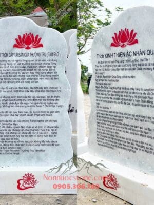 Bảng hiệu chú đại bi bằng đá