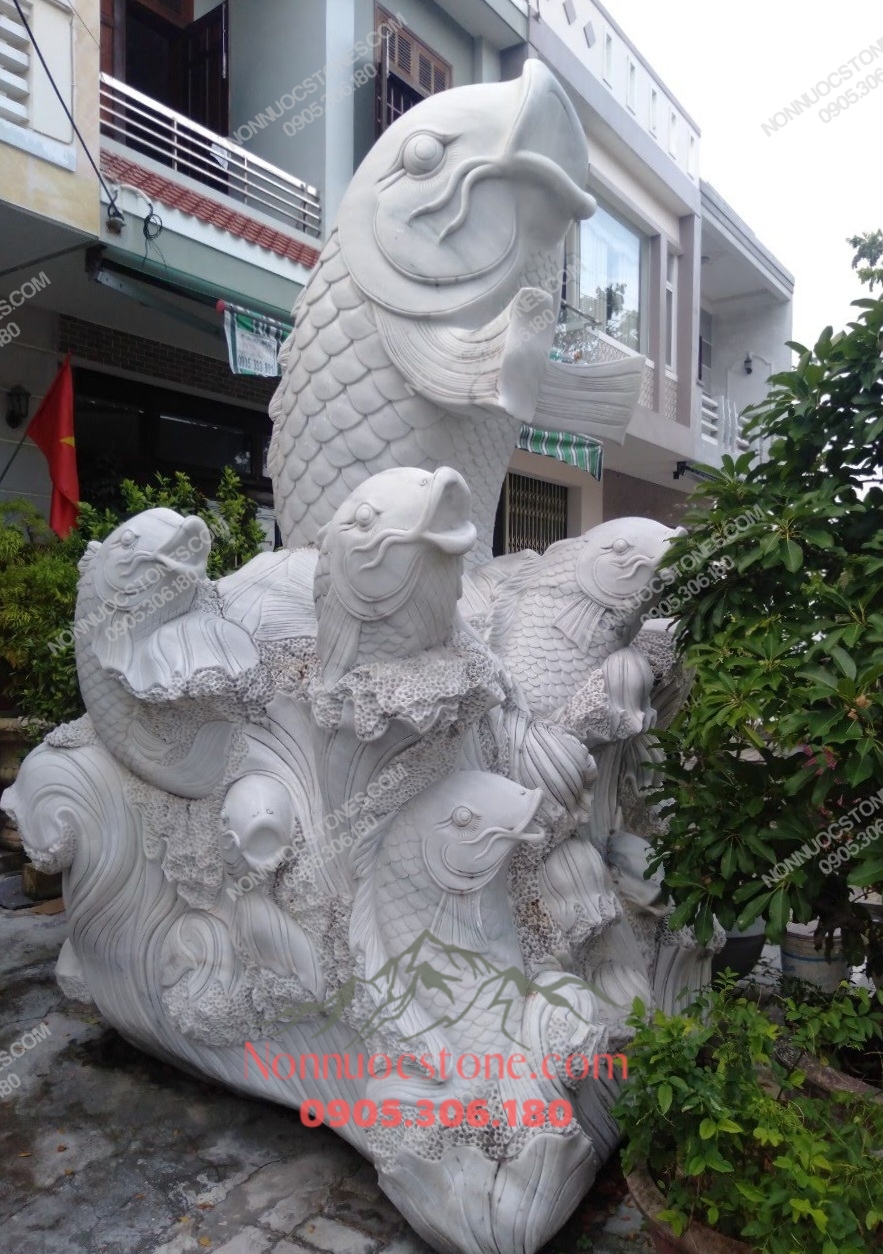 Tượng Cá Chép Bằng Đá 100 1 Tượng Cá Chép Bằng Đá 100