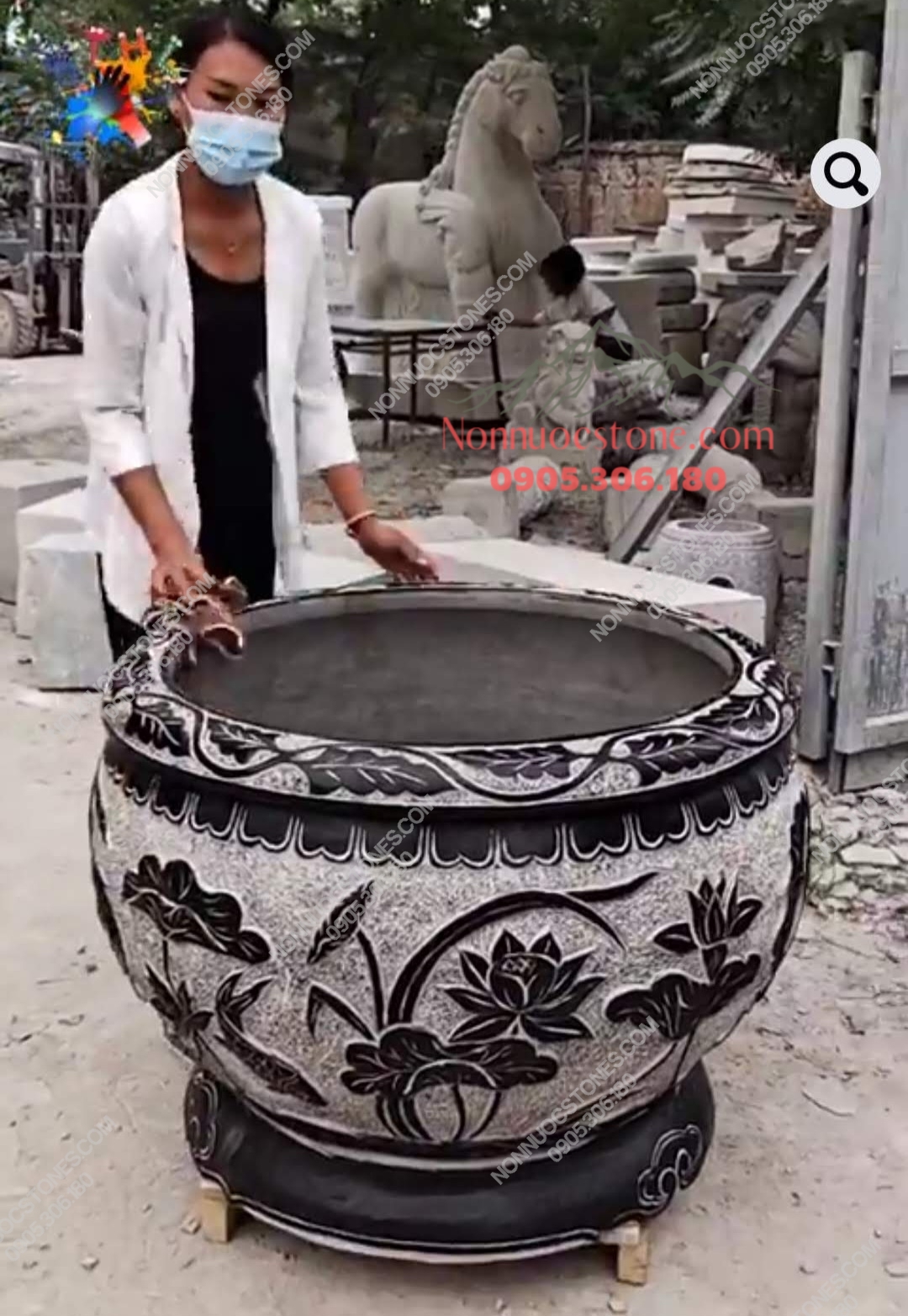 Chậu Hoa Đá 32 1 Chậu Hoa Đá 32