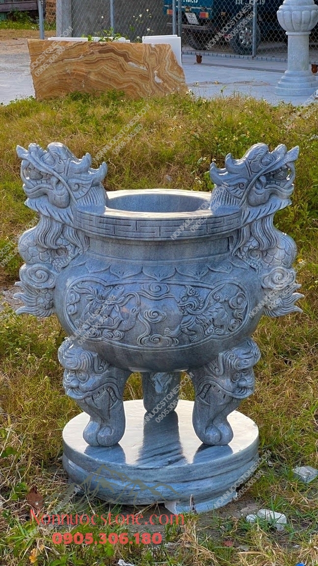 Lư Hương Đá 38 1 Lư Hương Đá 38