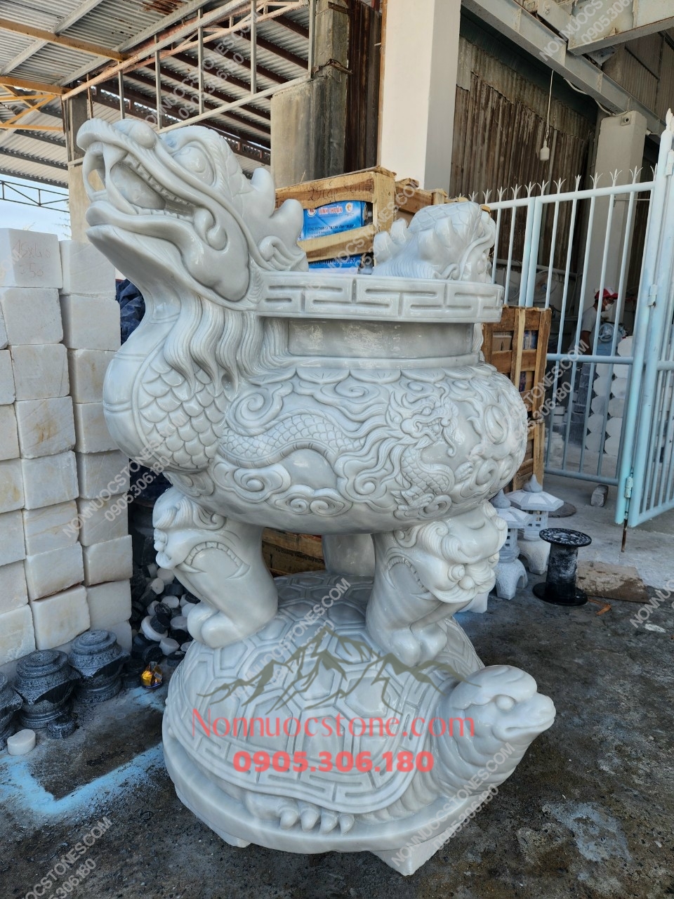 Lư Hương Đá 55 1 Lư Hương Đá 55
