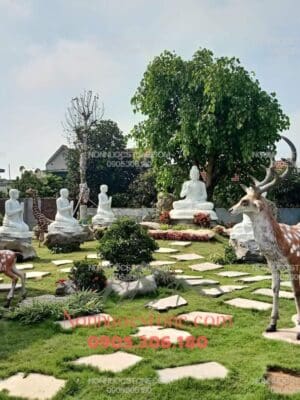 Tượng Phật 5 Anh Em Kiều Trần Như Bằng Đá 11