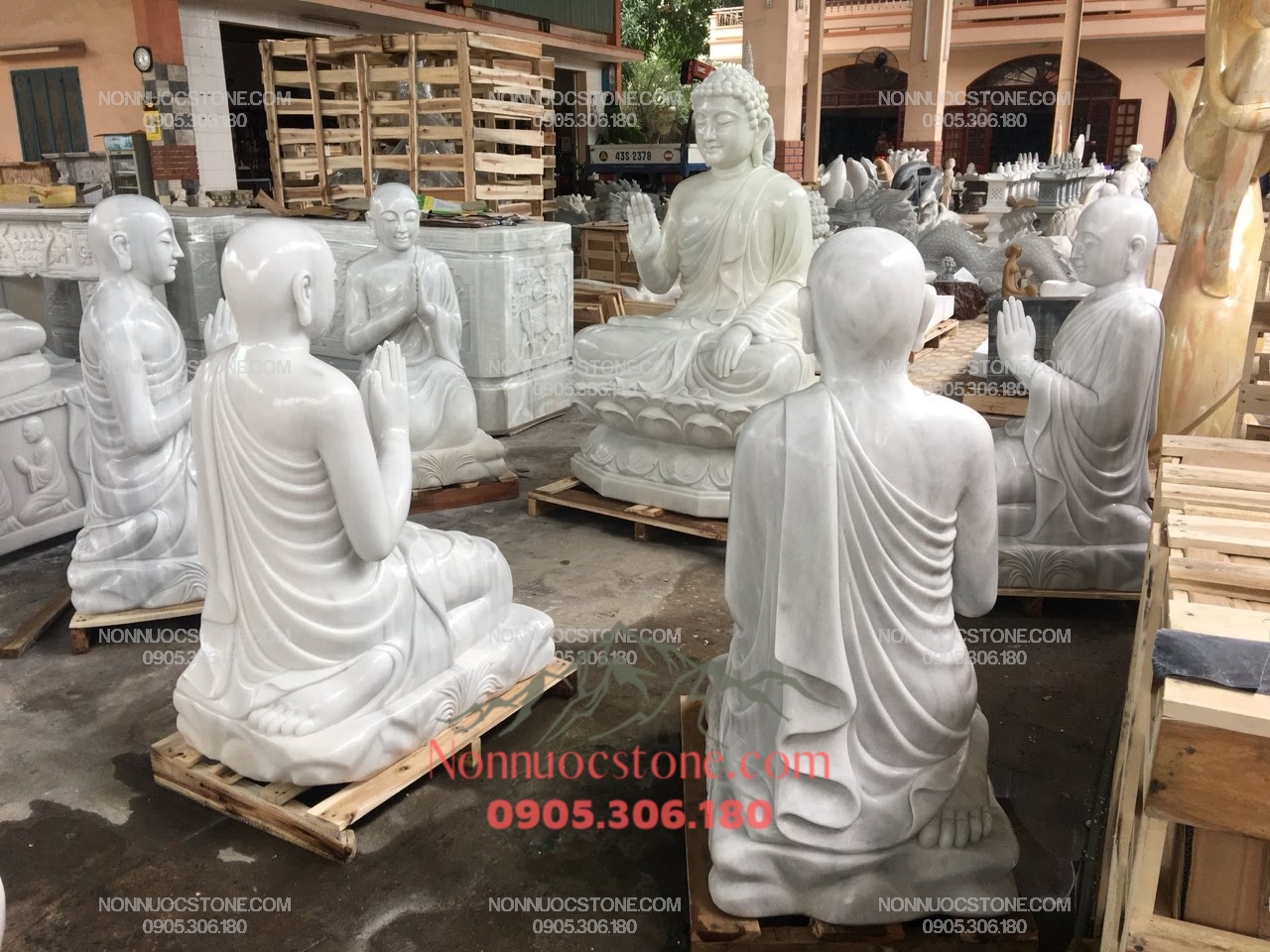 Tượng Phật 5 Anh Em Kiều Trần Như Bằng Đá 13 1 Tượng Phật 5 Anh Em Kiều Trần Như Bằng Đá 13