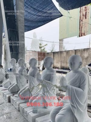 Tượng Phật 5 Anh Em Kiều Trần Như Bằng Đá 16