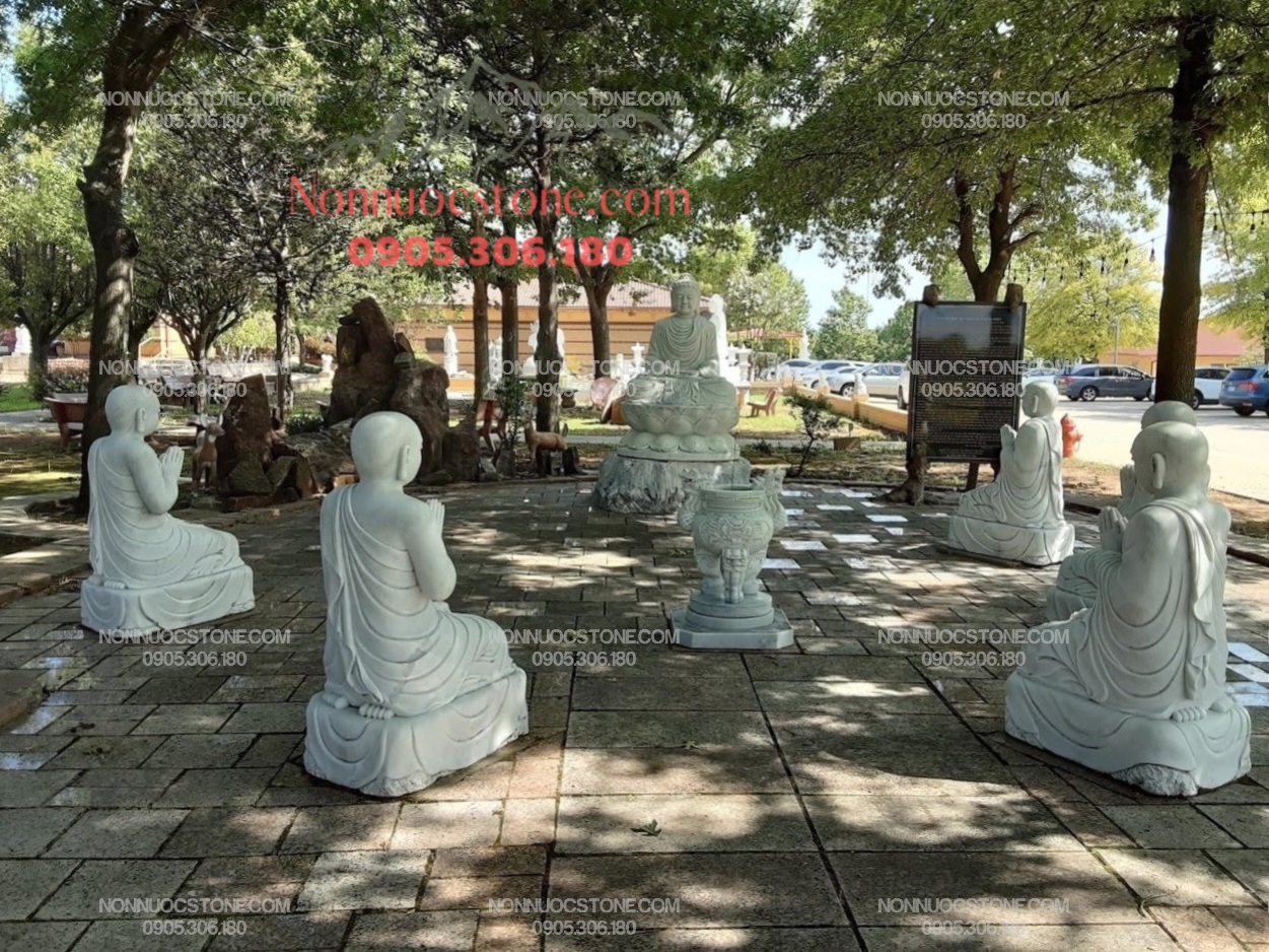 Tượng Phật 5 Anh Em Kiều Trần Như Bằng Đá 18 1 Tượng Phật 5 Anh Em Kiều Trần Như Bằng Đá 18