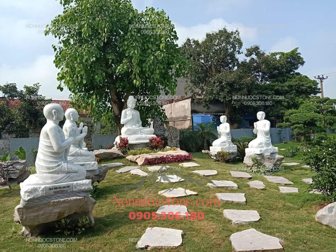 Tượng Phật 5 Anh Em Kiều Trần Như Bằng Đá 19 1 Tượng Phật 5 Anh Em Kiều Trần Như Bằng Đá 19