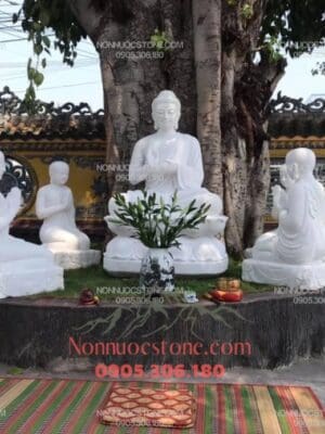 Tượng Phật 5 Anh Em Kiều Trần Như Bằng Đá 23