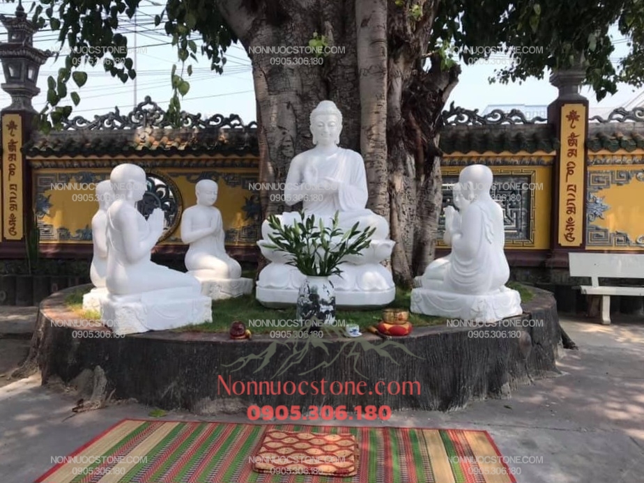 Tượng Phật 5 Anh Em Kiều Trần Như Bằng Đá 23 1 Tượng Phật 5 Anh Em Kiều Trần Như Bằng Đá 23