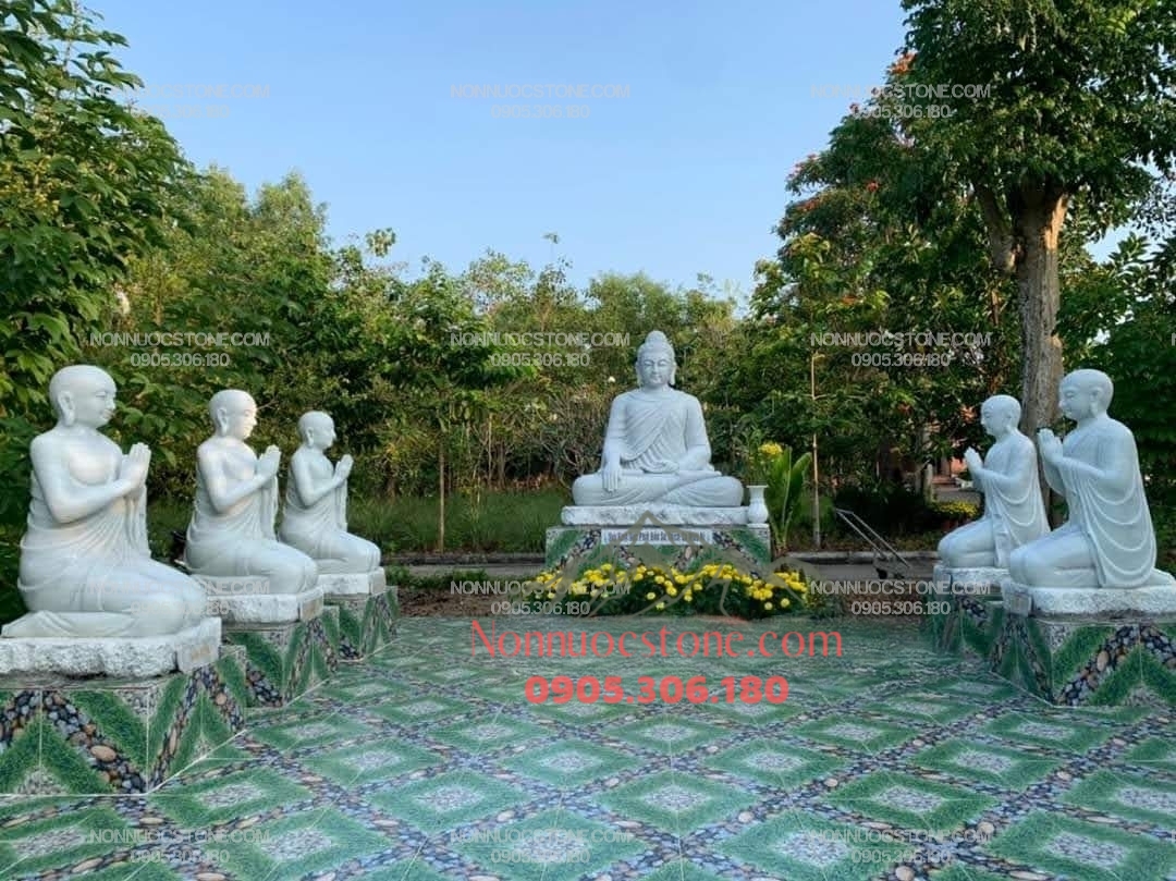 Tượng Phật 5 Anh Em Kiều Trần Như Bằng Đá 26 1 Tượng Phật 5 Anh Em Kiều Trần Như Bằng Đá 26