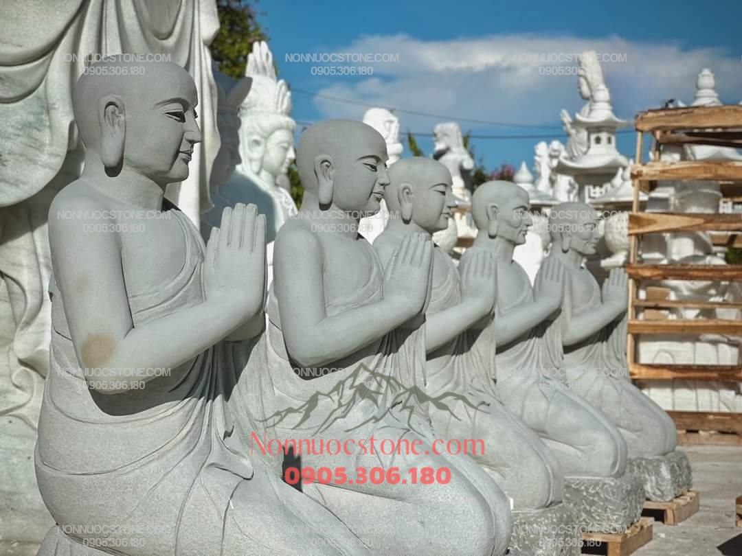 Tượng Phật 5 Anh Em Kiều Trần Như Bằng Đá 28 1 Tượng Phật 5 Anh Em Kiều Trần Như Bằng Đá 28