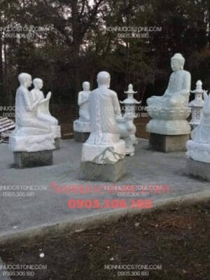 Tượng Phật 5 Anh Em Kiều Trần Như Bằng Đá 03