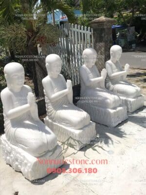 Tượng Phật 5 Anh Em Kiều Trần Như Bằng Đá 06