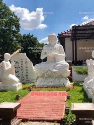 Tượng Phật 5 Anh Em Kiều Trần Như Bằng Đá 07