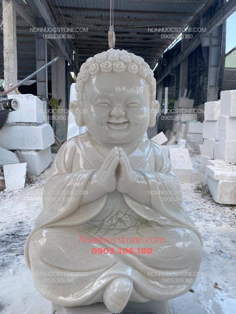 Tượng Chú Tiểu Bằng Đá 01 1 Tượng Chú Tiểu Bằng Đá 01