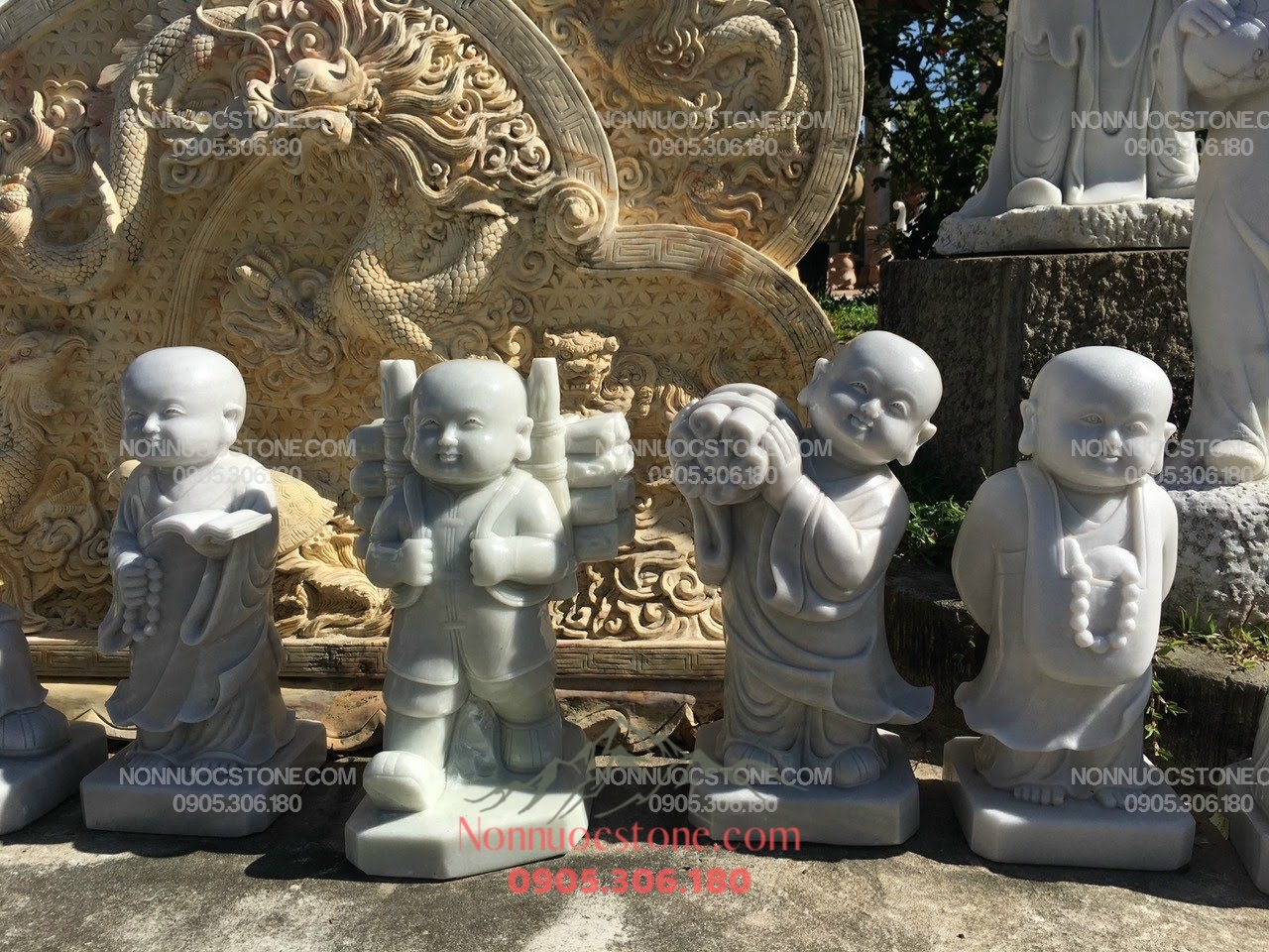 Tượng Chú Tiểu Bằng Đá 21 1 Tượng Chú Tiểu Bằng Đá 21