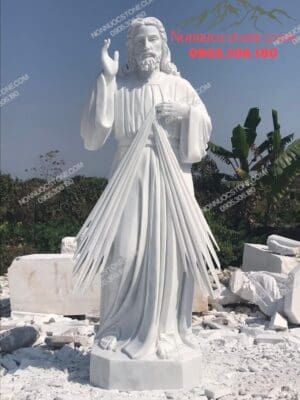 Tượng Chúa Lòng Thương Xót Bằng Đá 03