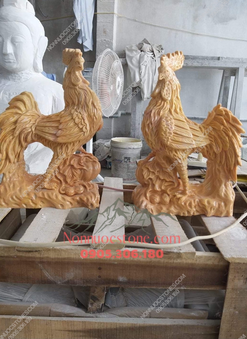 Tượng Con Gà Bằng Đá 04 1 Tượng Con Gà Bằng Đá 04