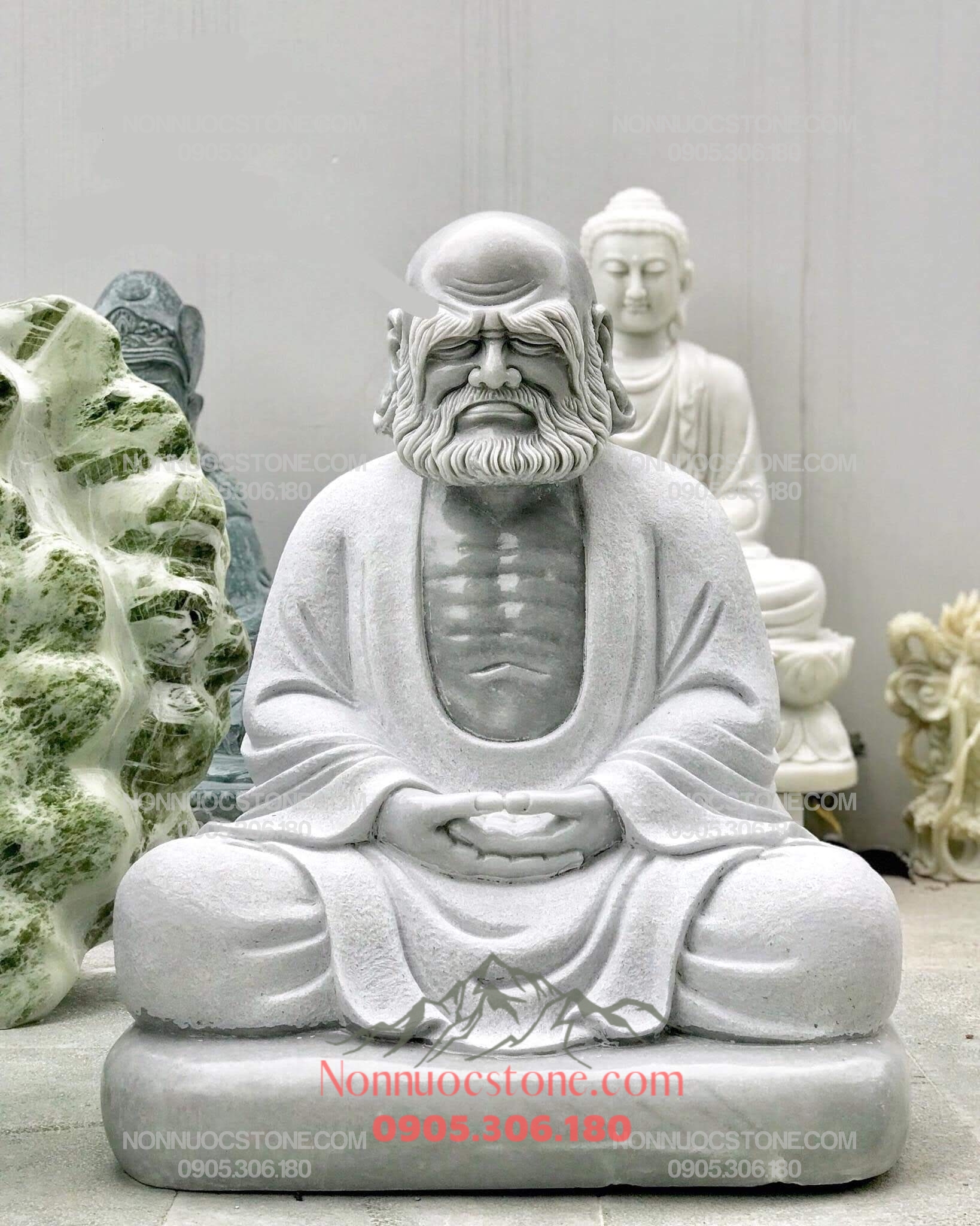 Tượng Đạt Ma Sư Tổ Bằng Đá 05 1 Tượng Đạt Ma Sư Tổ Bằng Đá 05