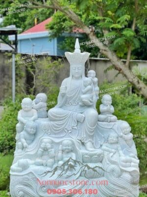 Tượng Phật Địa Tạng Độ Thai Nhi Bằng Đá 01