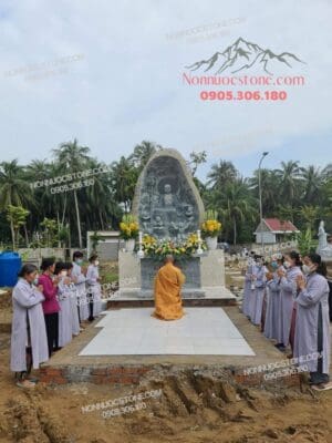 Tượng Phật Địa Tạng Độ Thai Nhi Bằng Đá 11
