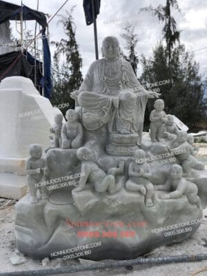 Tượng Phật Địa Tạng Độ Thai Nhi Bằng Đá 17