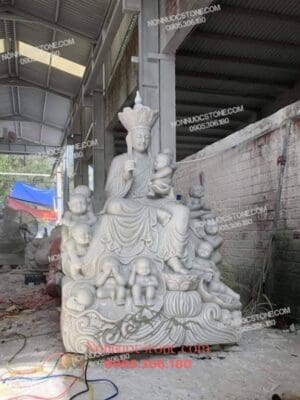 Tượng Phật Địa Tạng Độ Thai Nhi Bằng Đá 18