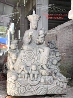 Tượng Phật Địa Tạng Độ Thai Nhi Bằng Đá 19