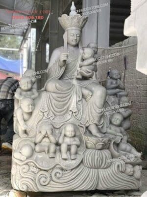 Tượng Phật Địa Tạng Độ Thai Nhi Bằng Đá 20