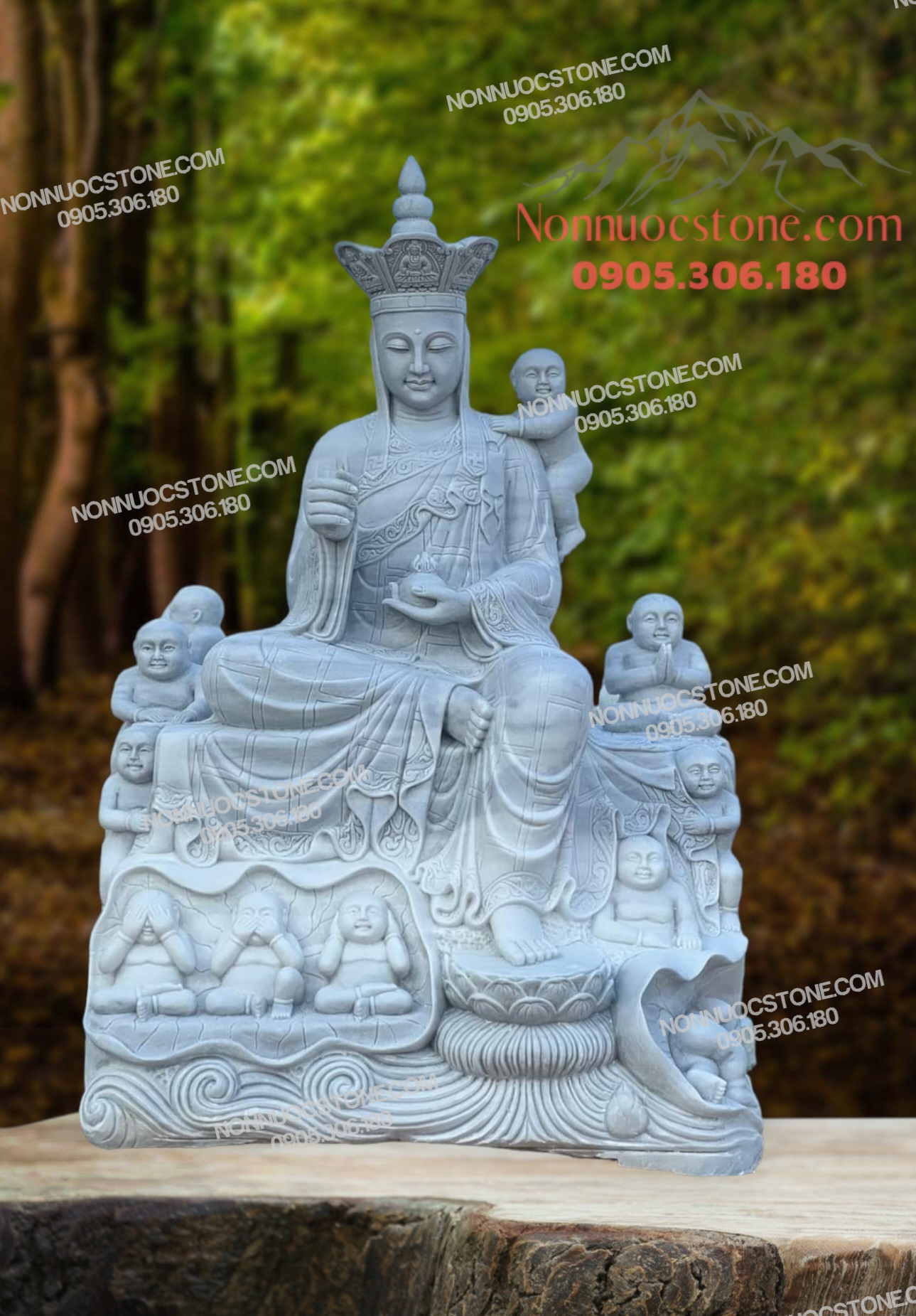 Tượng Phật Địa Tạng Độ Thai Nhi Bằng Đá 28 1 Tượng Phật Địa Tạng Độ Thai Nhi Bằng Đá 28