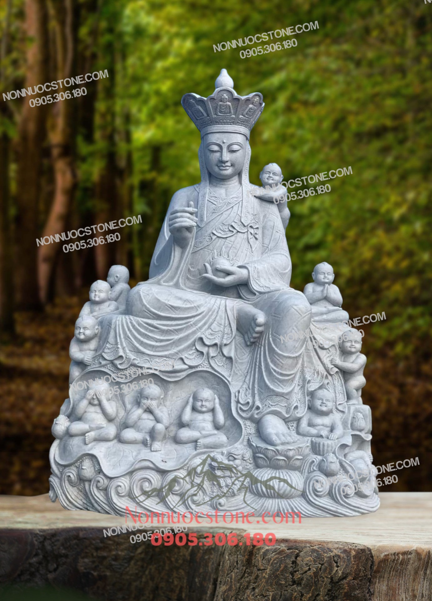 Tượng Phật Địa Tạng Độ Thai Nhi Bằng Đá 33 1 Tượng Phật Địa Tạng Độ Thai Nhi Bằng Đá 33