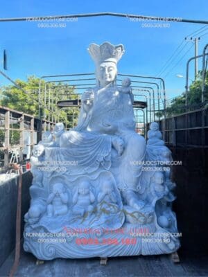 Tượng Phật Địa Tạng Độ Thai Nhi Bằng Đá 06