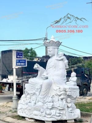 Tượng Phật Địa Tạng Độ Thai Nhi Bằng Đá 07