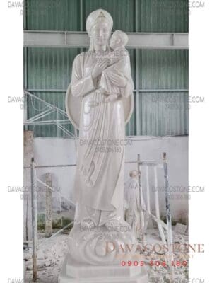 Tượng Đức Mẹ Bế Chúa Con Bằng Đá 20