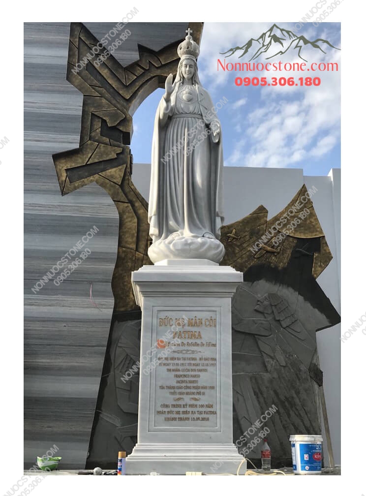 Tượng Đức Mẹ Fatima Bằng Đá 51 1 Tượng Đức Mẹ Fatima Bằng Đá 51
