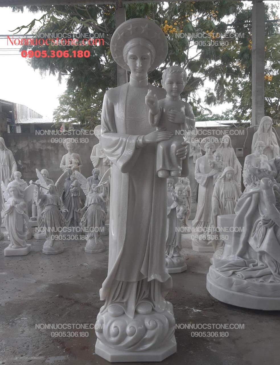 Tượng Đức Mẹ La Vang Bằng Đá 39 1 Tượng Đức Mẹ La Vang Bằng Đá 39