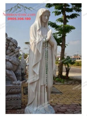 Tượng Đức Mẹ Lộ Đức Bằng Đá 01