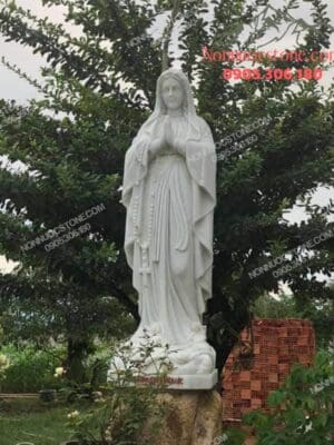 Tượng Đức Mẹ Lộ Đức Bằng Đá 23