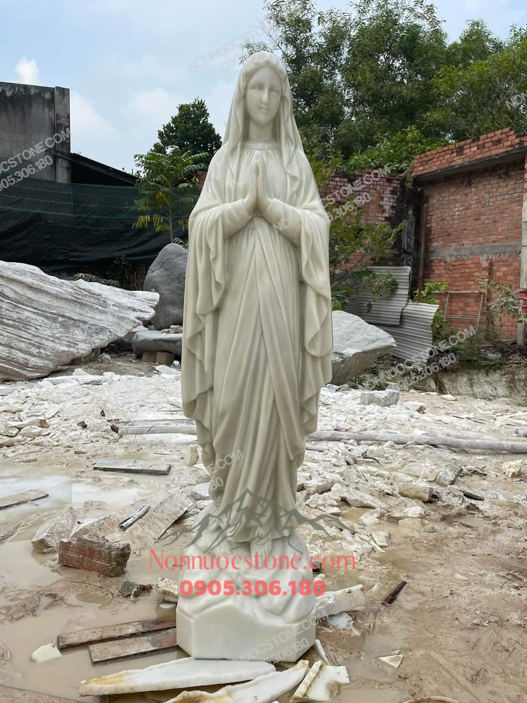 Tượng Đức Mẹ Lộ Đức Bằng Đá 54 1 Tượng Đức Mẹ Lộ Đức Bằng Đá 54