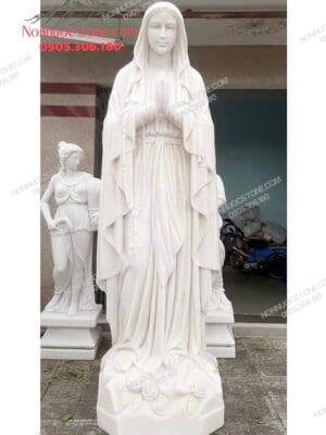 Tượng Đức Mẹ Lộ Đức Bằng Đá 06