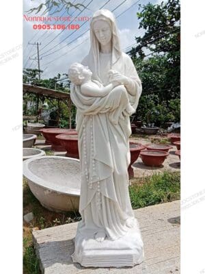 Tượng Đức Mẹ Mân Côi Bằng Đá 11