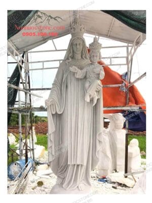 Tượng Đức Mẹ Mân Côi Bằng Đá 16