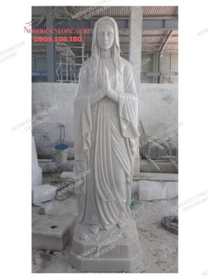 Tượng Đức Mẹ Mân Côi Bằng Đá 05
