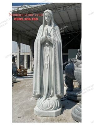 Tượng Đức Mẹ Mân Côi Bằng Đá 09