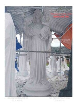 Tượng Đức Mẹ Vô Nhiễm Bằng Đá 07