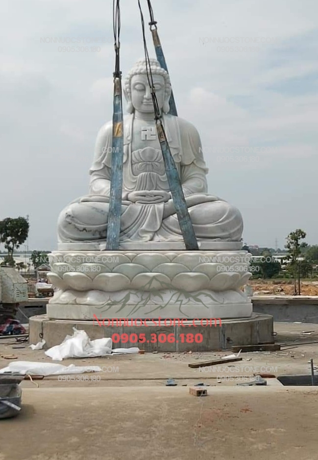 Tượng Phật A Di Đà Bằng Đá 30 1 Tượng Phật A Di Đà Bằng Đá 30