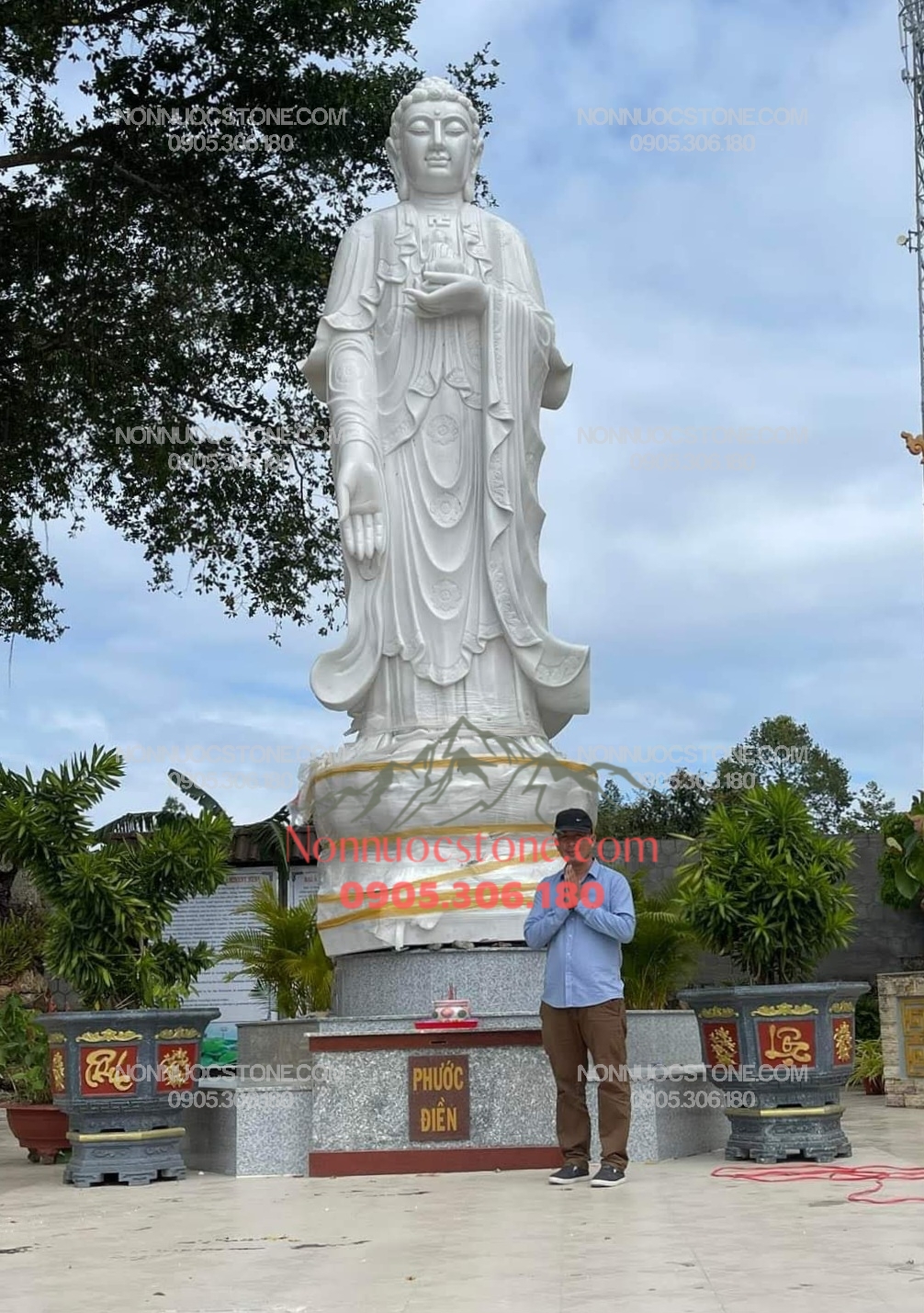 Tượng Phật A Di Đà Bằng Đá 77 1 Tượng Phật A Di Đà Bằng Đá 77