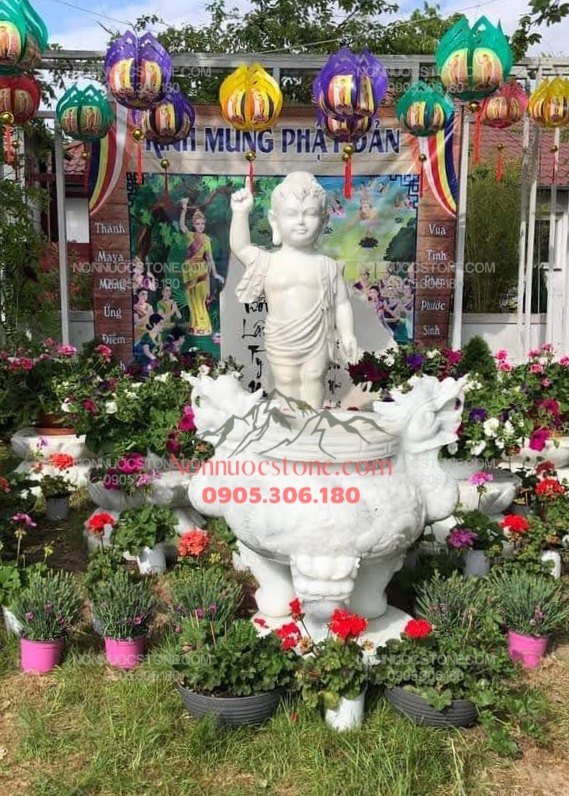 Tượng Phật Đản Sanh Bằng Đá 06 1 Tượng Phật Đản Sanh Bằng Đá 06