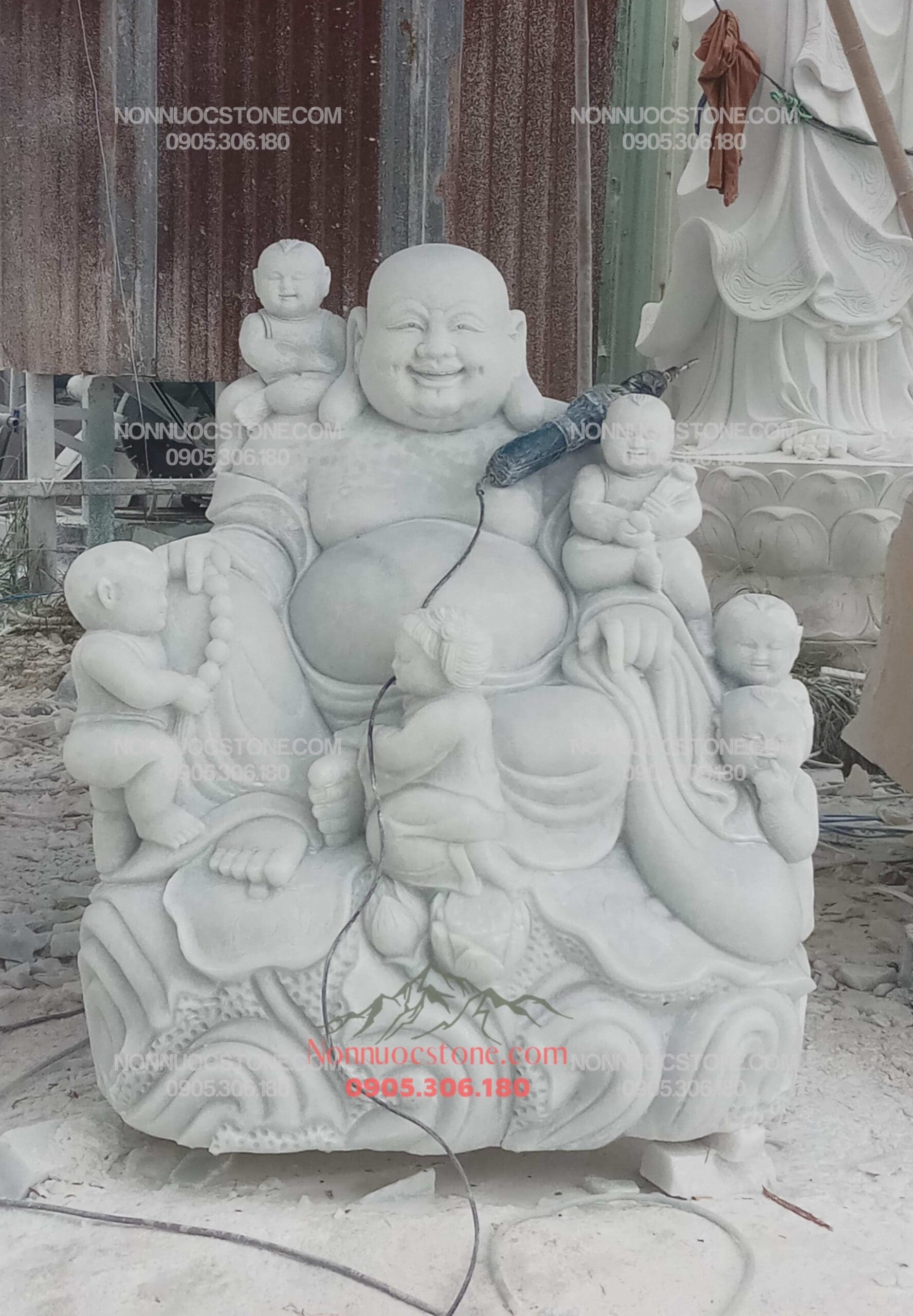 Tượng Phật Di Lặc Lục Tặc Bằng Đá 06 1 Tượng Phật Di Lặc Lục Tặc Bằng Đá 06