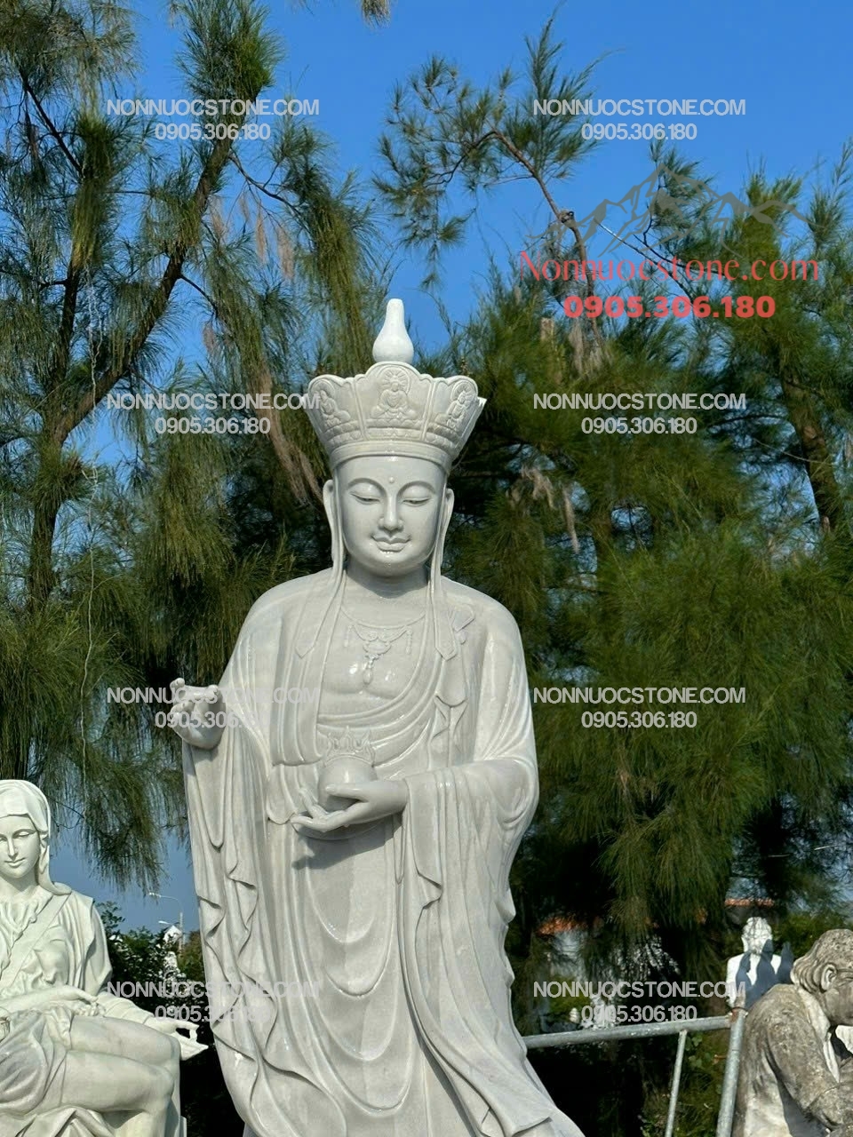 Tượng Phật Địa Tạng Bằng Đá 05 1 Tượng Phật Địa Tạng Bằng Đá 05